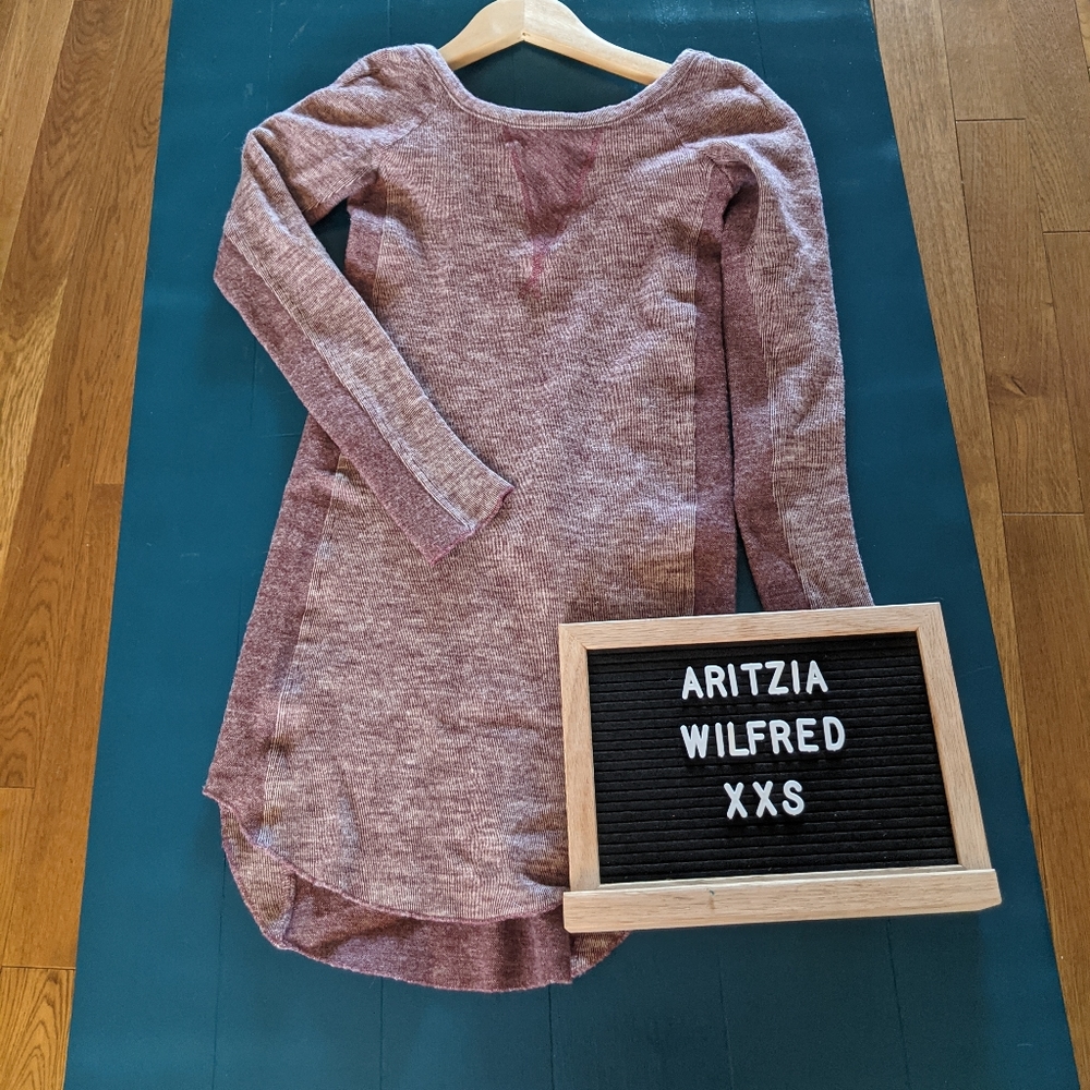 ✨2/$20✨ Aritzia Wilfred EUC Low Back Fitted Wool Dress